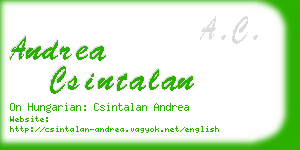 andrea csintalan business card